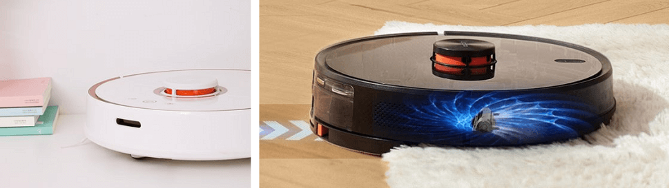 робот-пылесос в белом и черном цвете